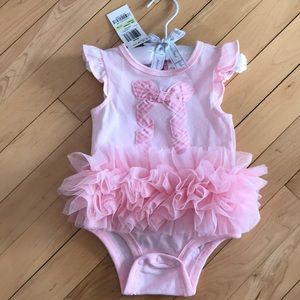Pink ballerina onesie 3-6mo